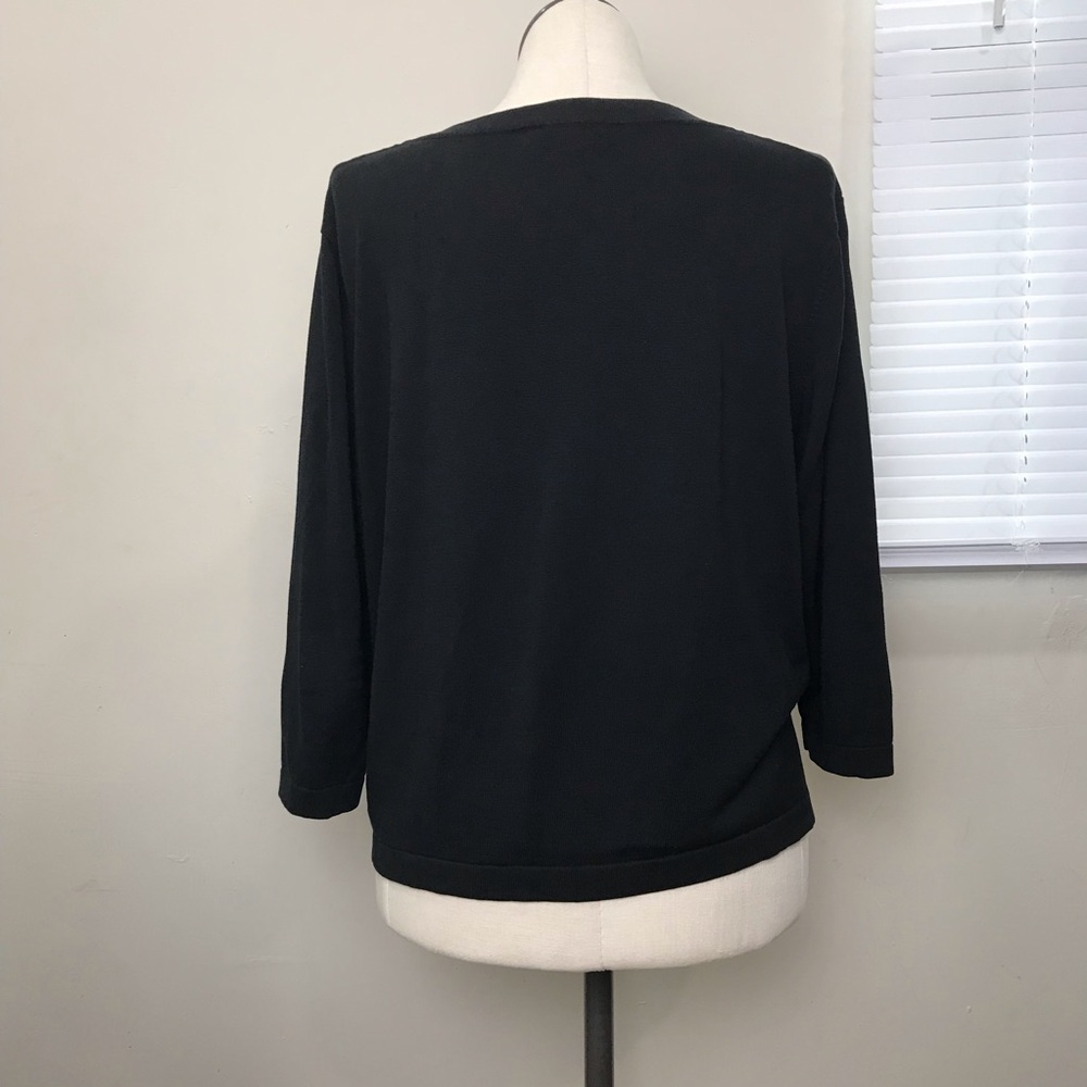 Coldwater Creek Boat Neck Sweater Women’s Size 2X Color Black 3/4 Sleeve’s - Picture 3 of 13